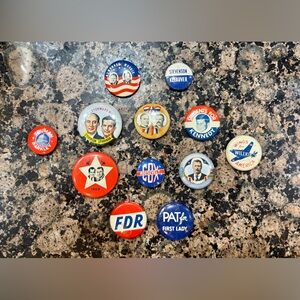 Vintage Political Campaign Buttons Collection